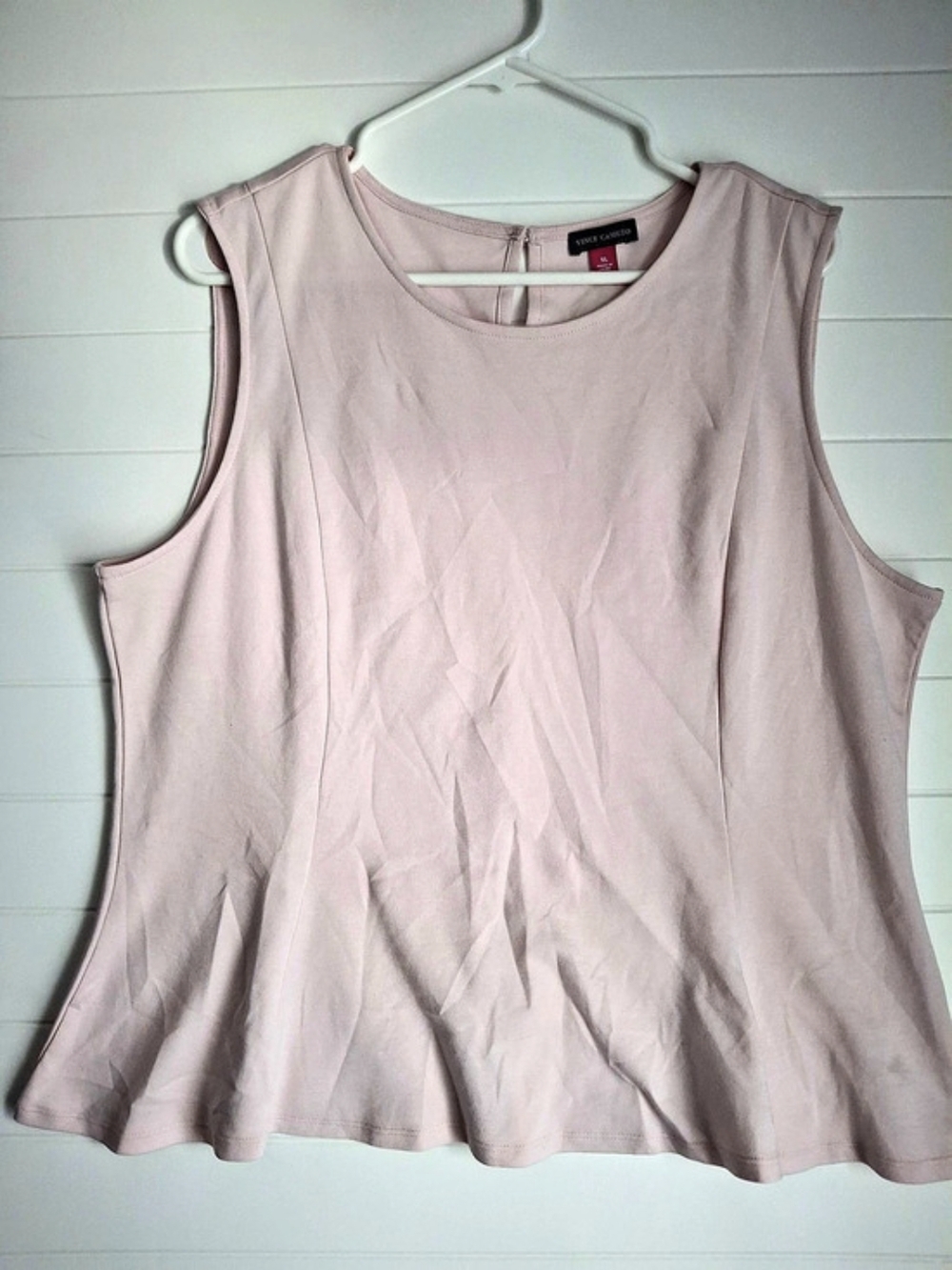 Vince Camuto Sleeveless Peplum Top Pink XL